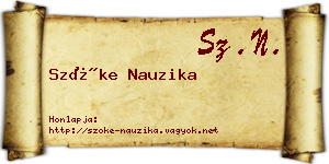 Szőke Nauzika névjegykártya