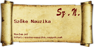Szőke Nauzika névjegykártya
