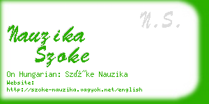 nauzika szoke business card